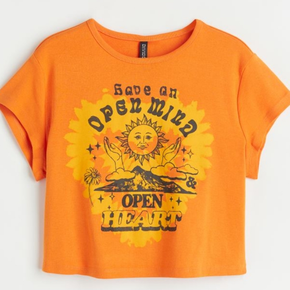 H&M Divided Printed Crop Top